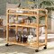 Bali & Pari Delphine Modern Bohemian Natural Rattan Kitchen Cart 239-13429-ZORO - alternate 3